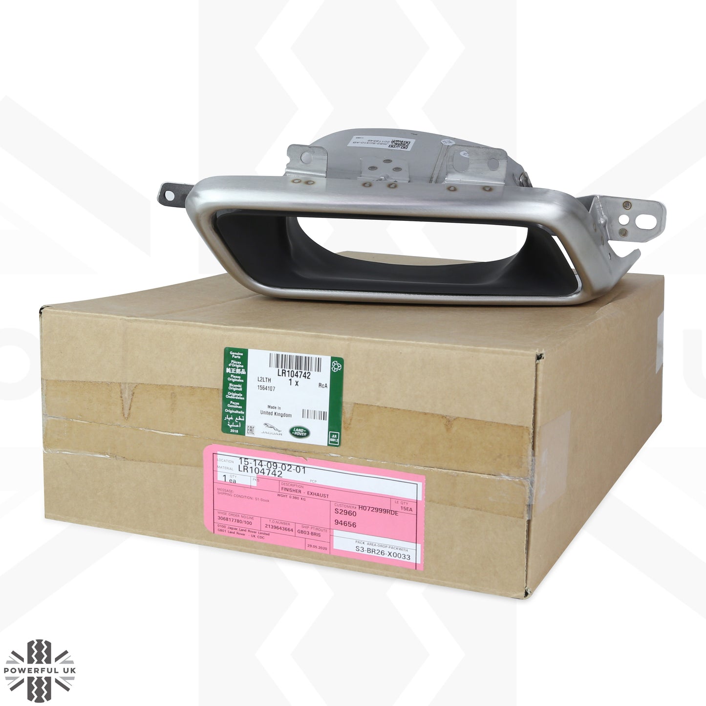 Genuine Exhaust Finisher for Range Rover Sport L494 2018 - RIGHT