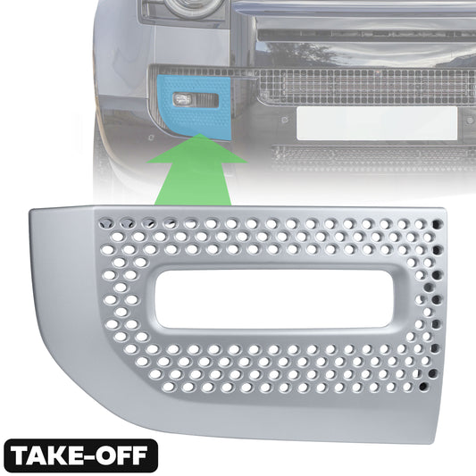 Fog Lamp Surround Grille for Land Rover Defender L663 - TAKE OFF - Ceres Silver - Left or Right