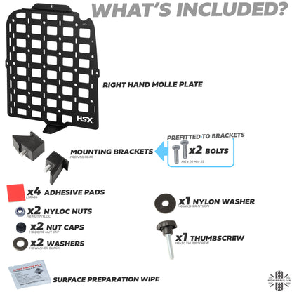 Interior Side Molle Plate for Land Rover Defender 110 - Right