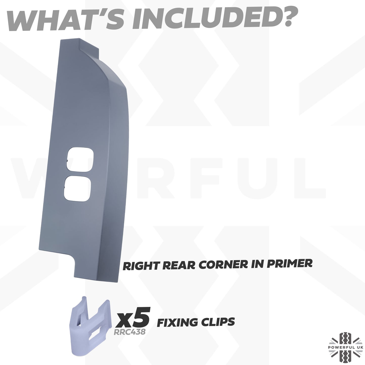 Aftermarket Rear Corner Panel - Primer - for Land Rover Defender L663 - RIGHT