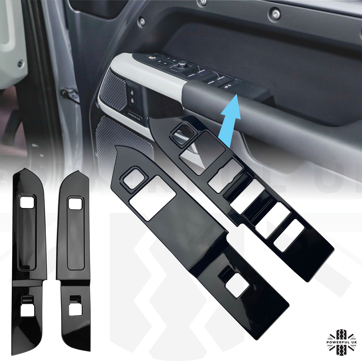 Window Switch Surround Trim - Gloss Black - for Land Rover Defender L663 RHD