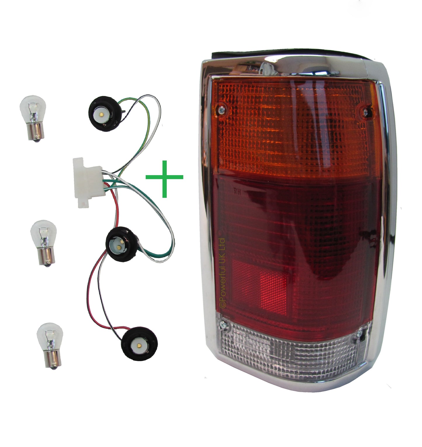 Mazda B2200 Rear Light Assembly - Chrome Surround - RH