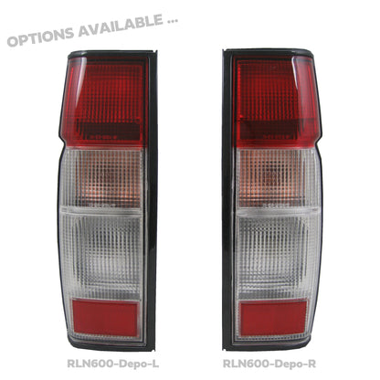 Rear Light - RED/CLEAR/CLEAR (36cm Tall) - LH - for Nissan Navara D21