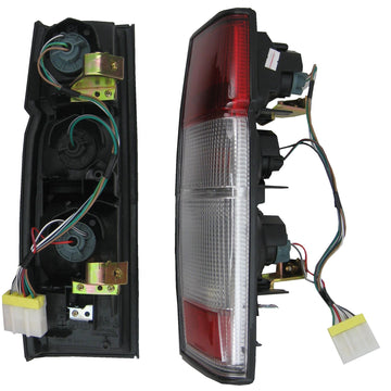 Red Clear LED Tail Lights Pair W/Bulb For Nissan D21 / Hardbody
