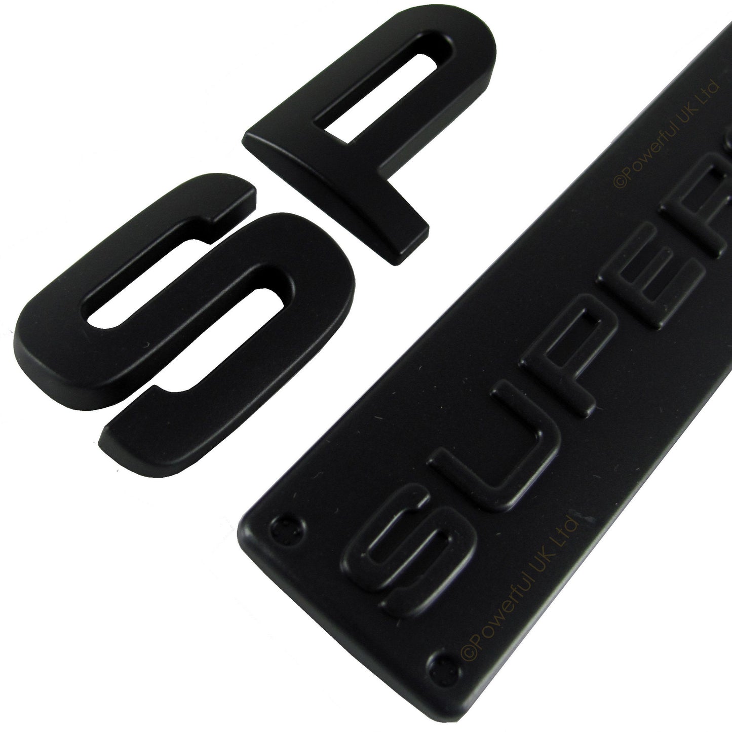 Matt Black Supercharged & Sport tailgate badge for Range Rover - Matt Black
