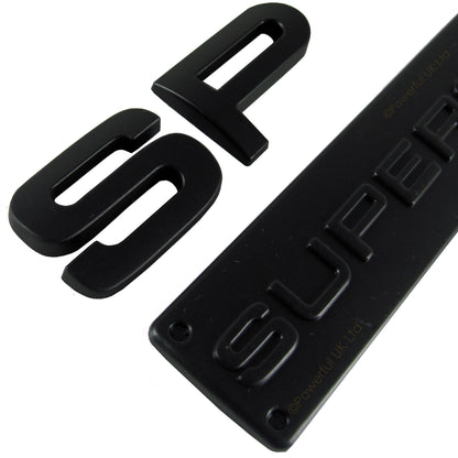 Matt Black Supercharged & Sport tailgate badge for Range Rover - Matt Black