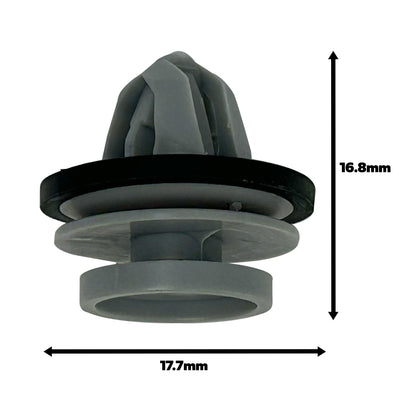 Grey Lantern Side Moulding Trim Fixing Clips for Range Rover Evoque 2 - 10 pack