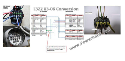 16 Way Headlight Connectors for Range Rover L322 2006 models (Pair)