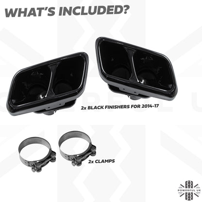 '2018 SVR' Style Exhaust Finishers for Range Rover Sport L494 2014-17 - Black