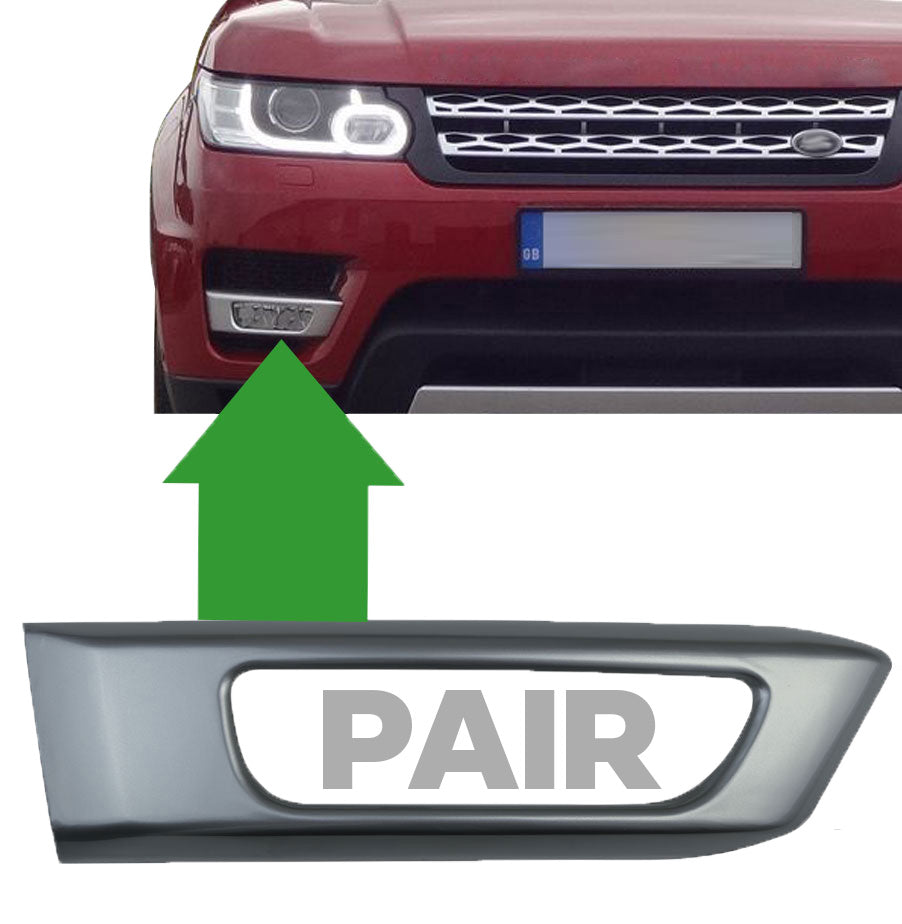 Silver Fog Lamp Surrounds for Range Rover Sport L494 2014-17