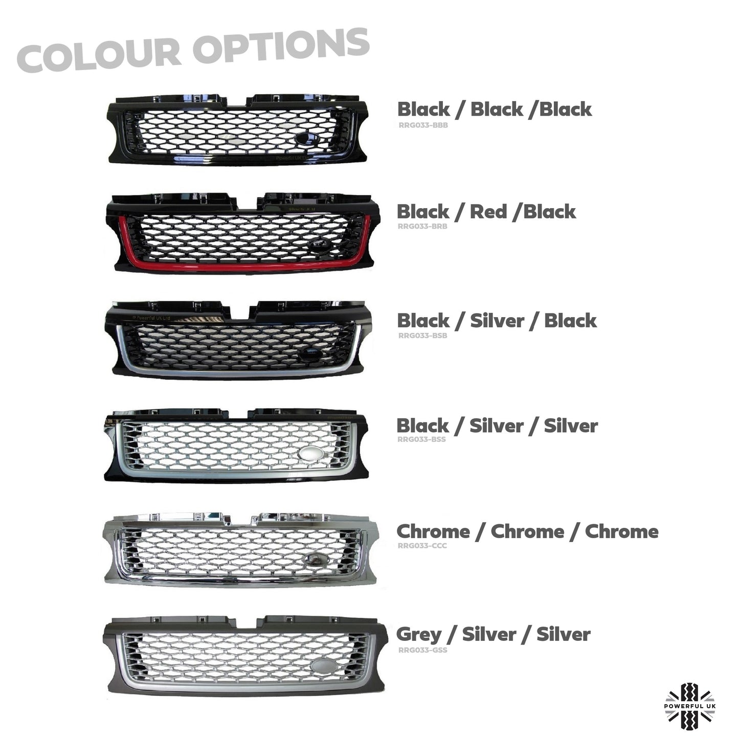 Grey & Silver "Autobiography Style" grille to fit Range Rover Sport 2010 on