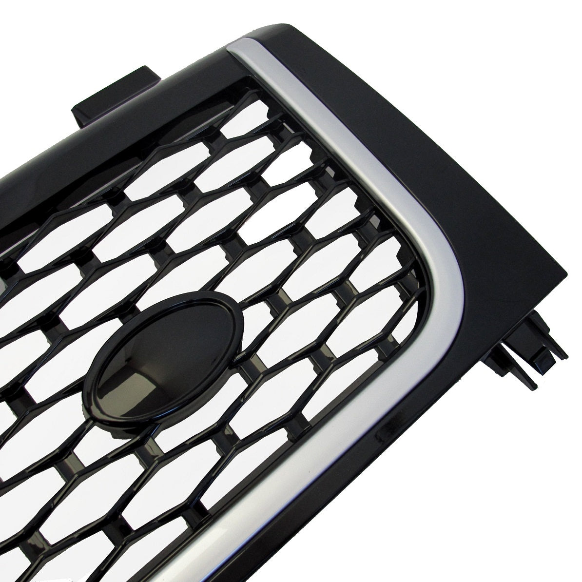 "Autobiography Style" Grille for Range Rover L322 2002-05 (with Square Headlights) - Black Silver Black