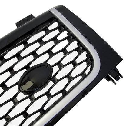 "Autobiography Style" Grille for Range Rover L322 2002-05 (with Square Headlights) - Black Silver Black