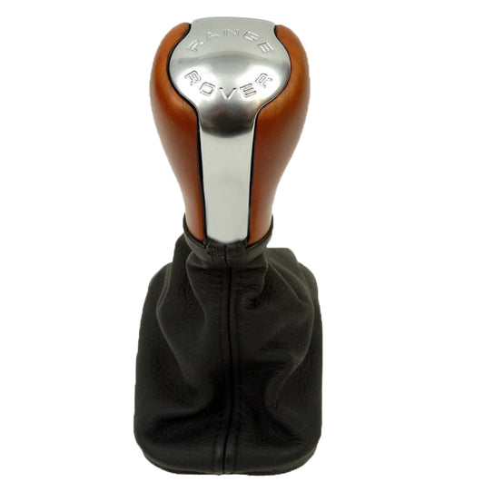 Gear Knob for Range Rover L322 - Cherry + Chrome Insert