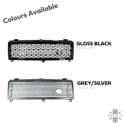 Front Grille (Square Type)  - Gloss Black for Range Rover L322