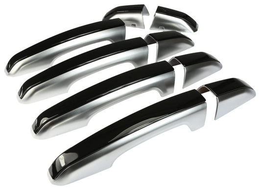 2pc "Autobiography Style" Door Handle Covers for Range Rover Sport L494 - Silver/Black