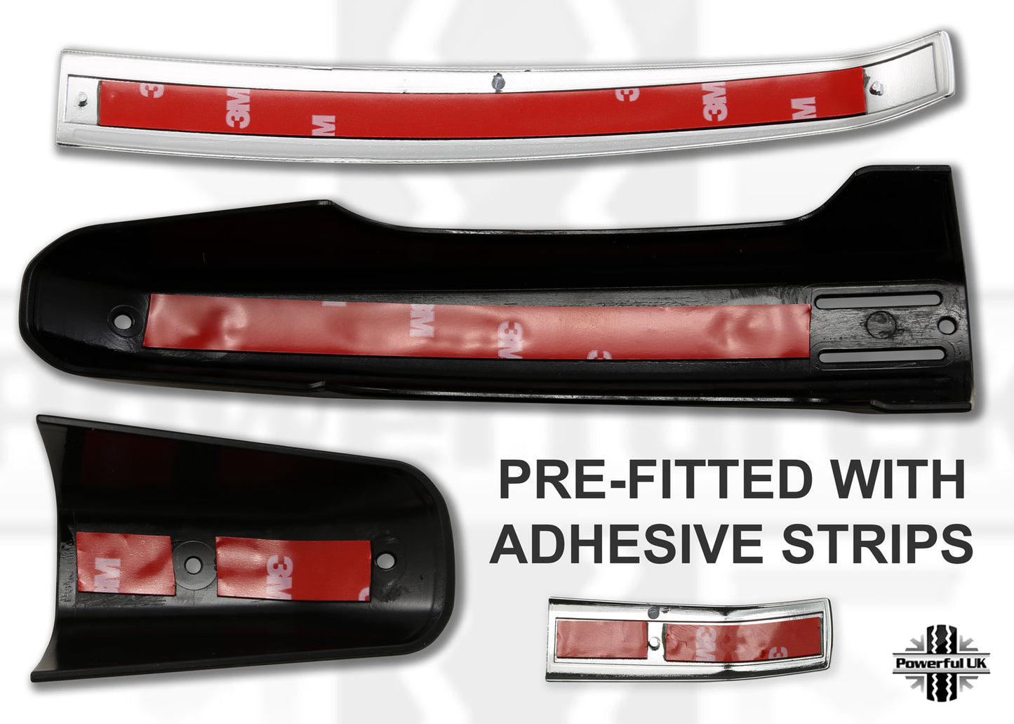 2pc "Autobiography Style" Door Handle Covers for Range Rover Sport L494 - Black/Chrome