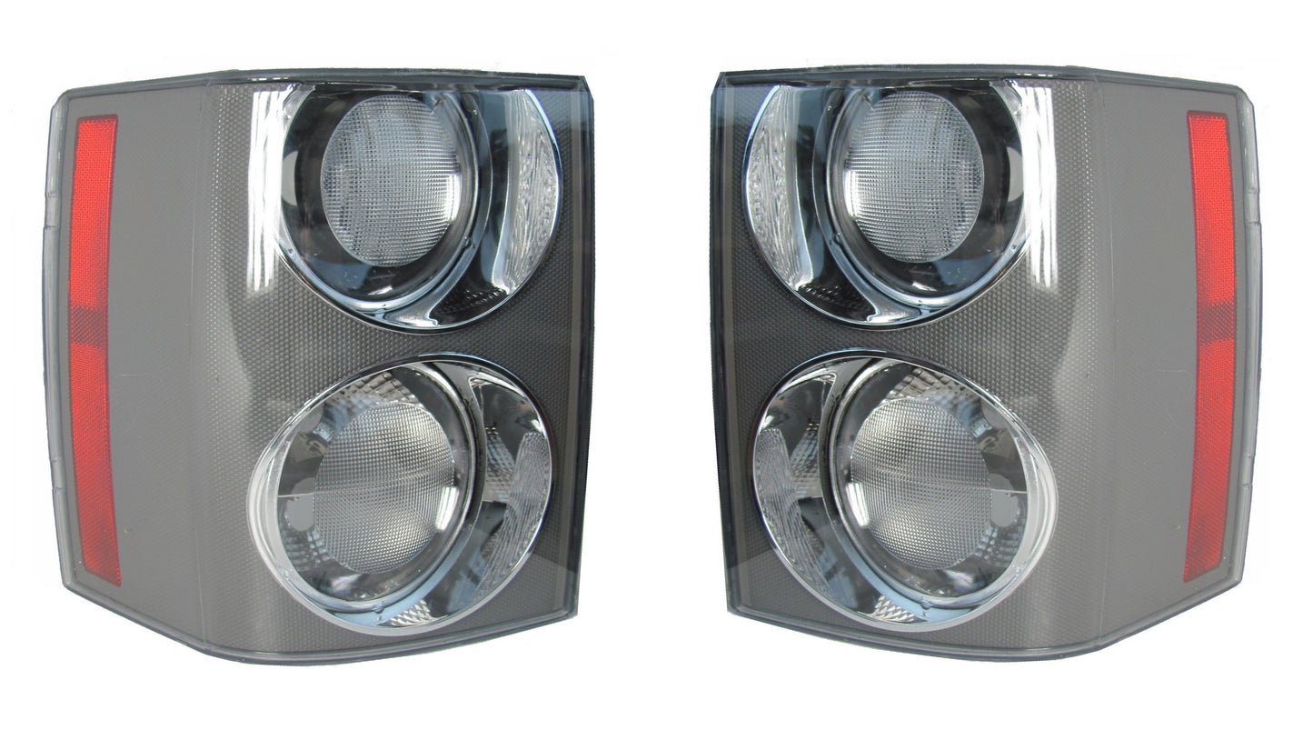 Rear Lights Clear/Clear "Supercharged Type" for Range Rover L322 2002-09 - PAIR - No Bulbs or Bulb Holders