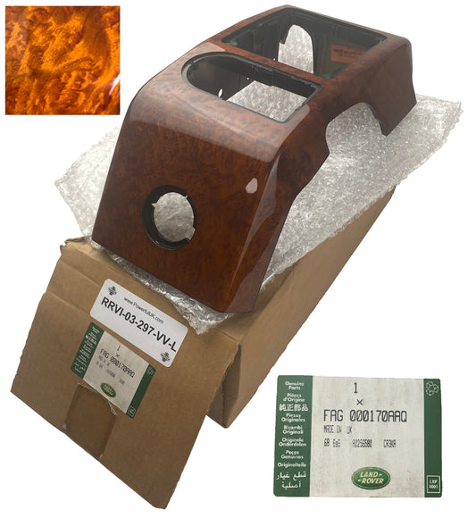 Dash End Panel (Left) - Vavona Burl - With Light for Range Rover L322