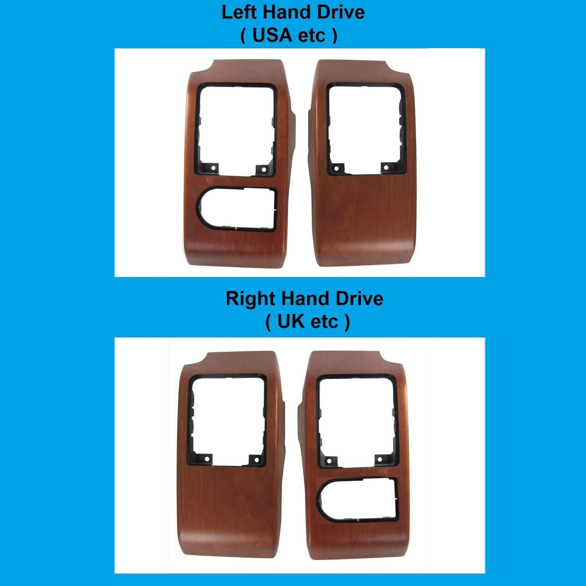 Cherry Dash End Panels for Range Rover L322 - RHD