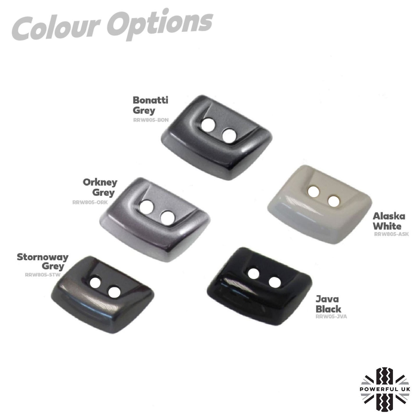 Headlight Washer Jet Covers in Bonatti Grey for Land Rover Discovery 3 LR3