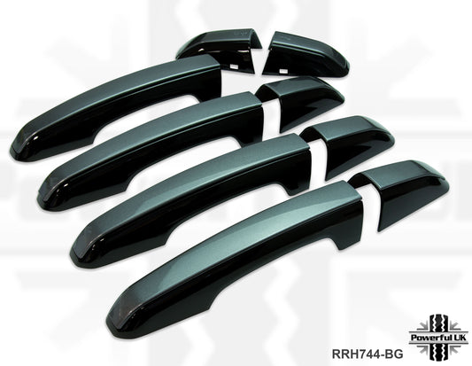2pc "Autobiography Style" Door Handle Covers for Range Rover L405 - Black/Corris Grey