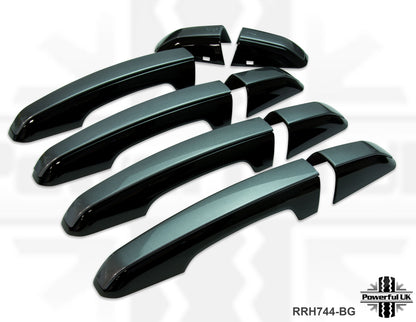 2pc "HSE Luxury Style" Door Handle Covers for Land Rover Discovery 5 - Black/Corris Grey