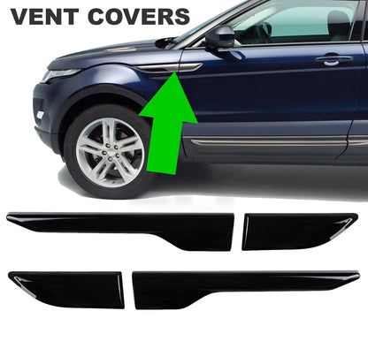 Side Vent COVERS (4 pc kit) - Gloss Black for Range Rover Evoque