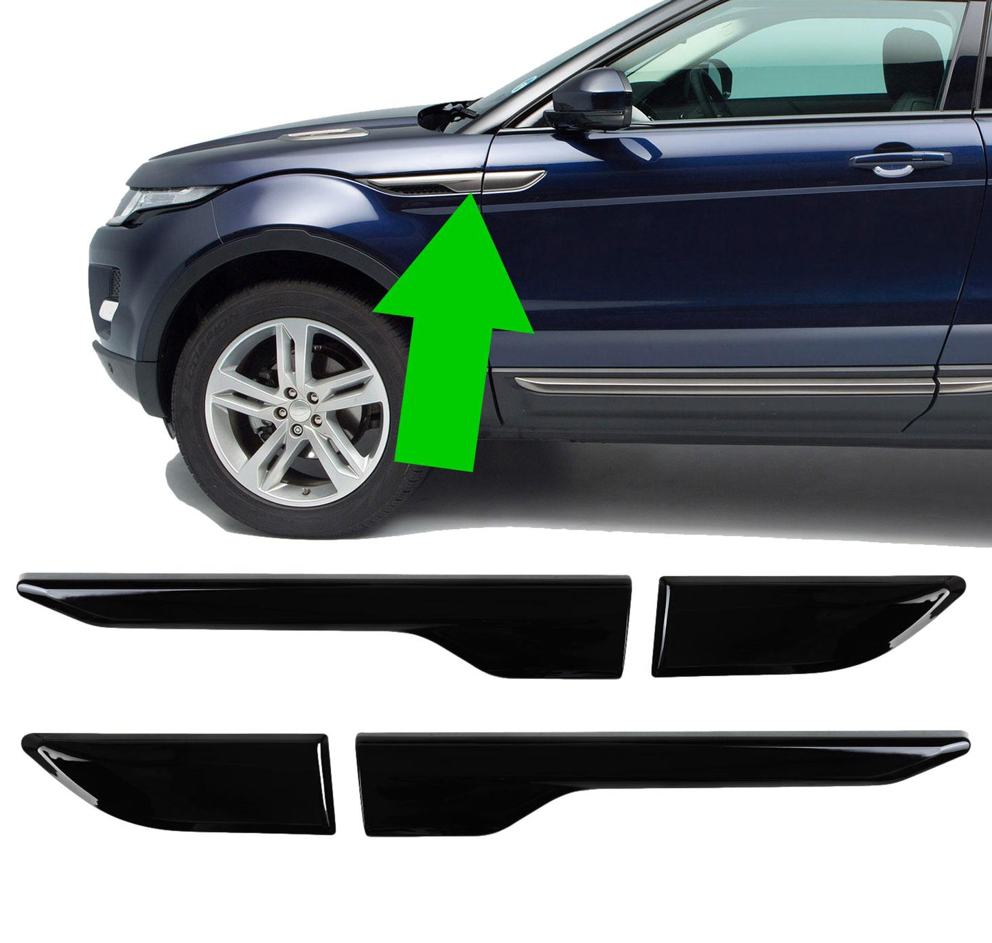 Side Vent COVERS (4 pc kit) - Gloss Black for Range Rover Evoque