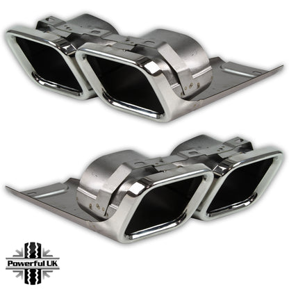 Rear Bumper Quad Exhaust Tips "SVO Style" for Range Rover L405 - Stainless Steel