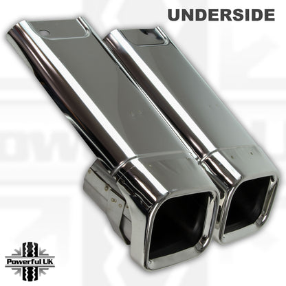 Rear Bumper Quad Exhaust Tips "SVO Style" for Range Rover L405 - Stainless Steel