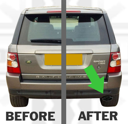 Twin Exhaust Tailpipes for Range Rover Sport L320 - Diesel Models - Black