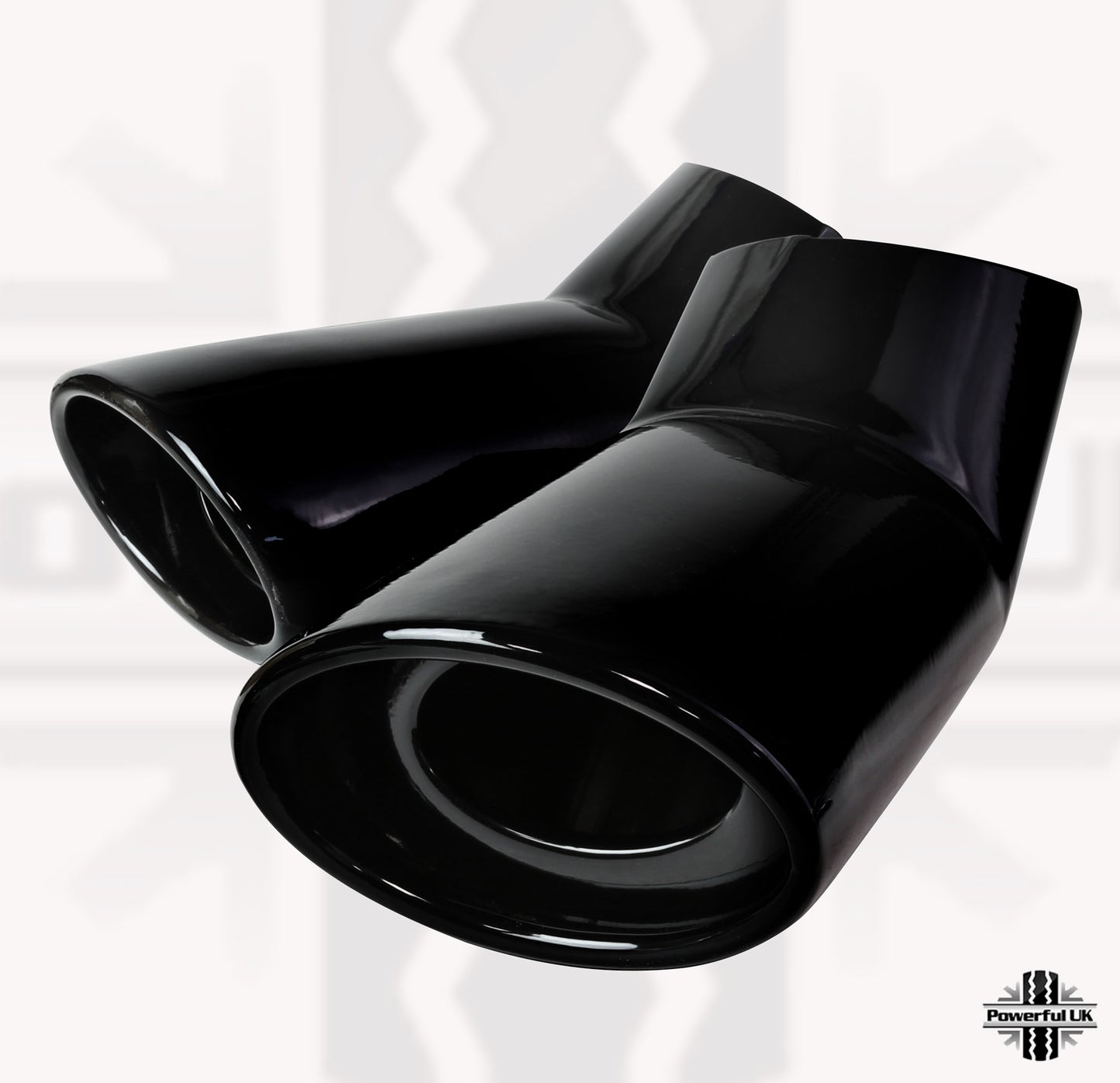 Twin Exhaust Tailpipes for Range Rover Sport L320 - Diesel Models - Black