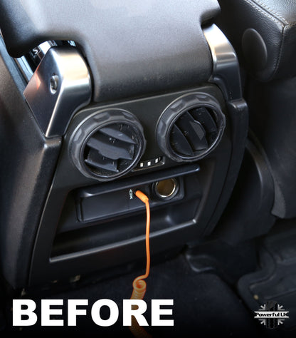 Interior Rear Air Vent Covers (pair) - Silver - for Range Rover Sport L320