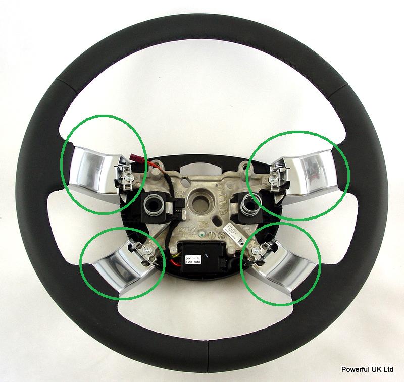 Steering Wheel Spoke Cover Kit ( 8 pcs ) for Range Rover L322 Genuine - Chrome