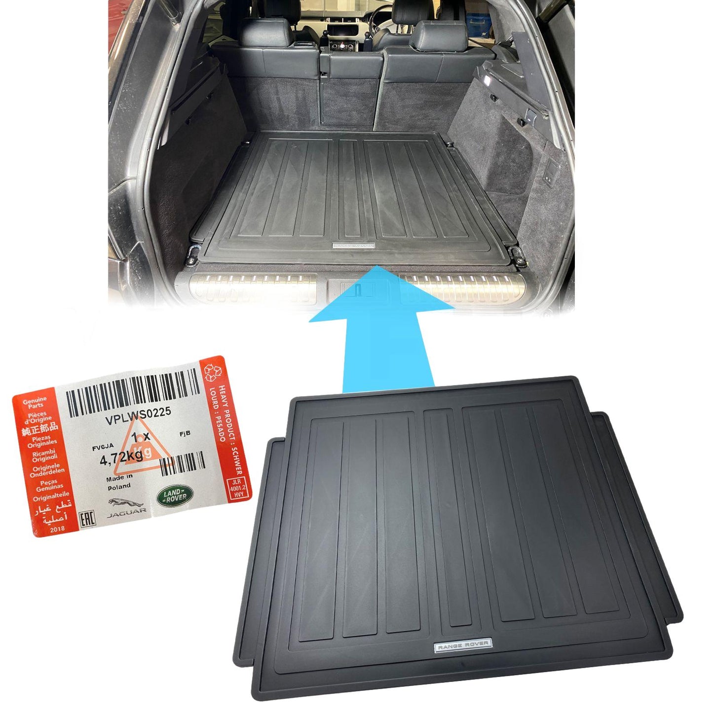 Genuine Rubber Boot Liner Mat for Range Rover Sport L494