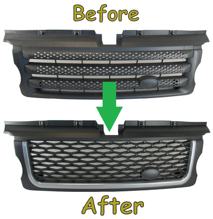 Front Grille - Grey/Silver/Grey for Range Rover Sport 05-09