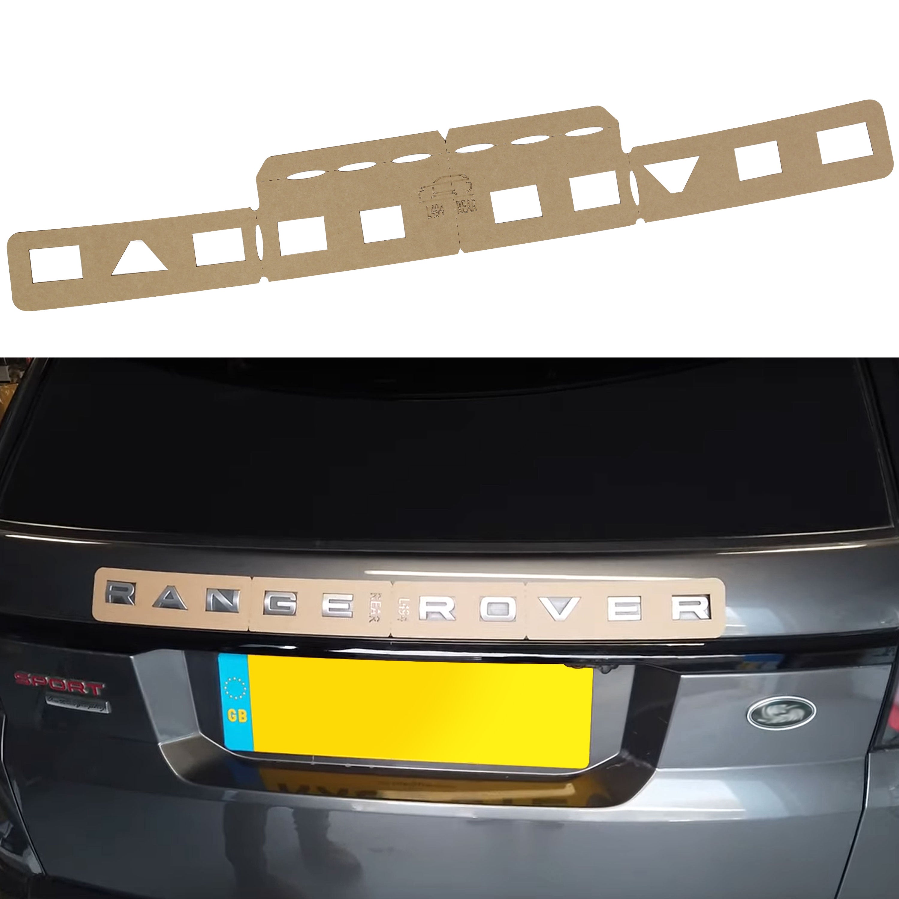 Rear Lettering Template for Range Rover Sport L494 – Powerful UK