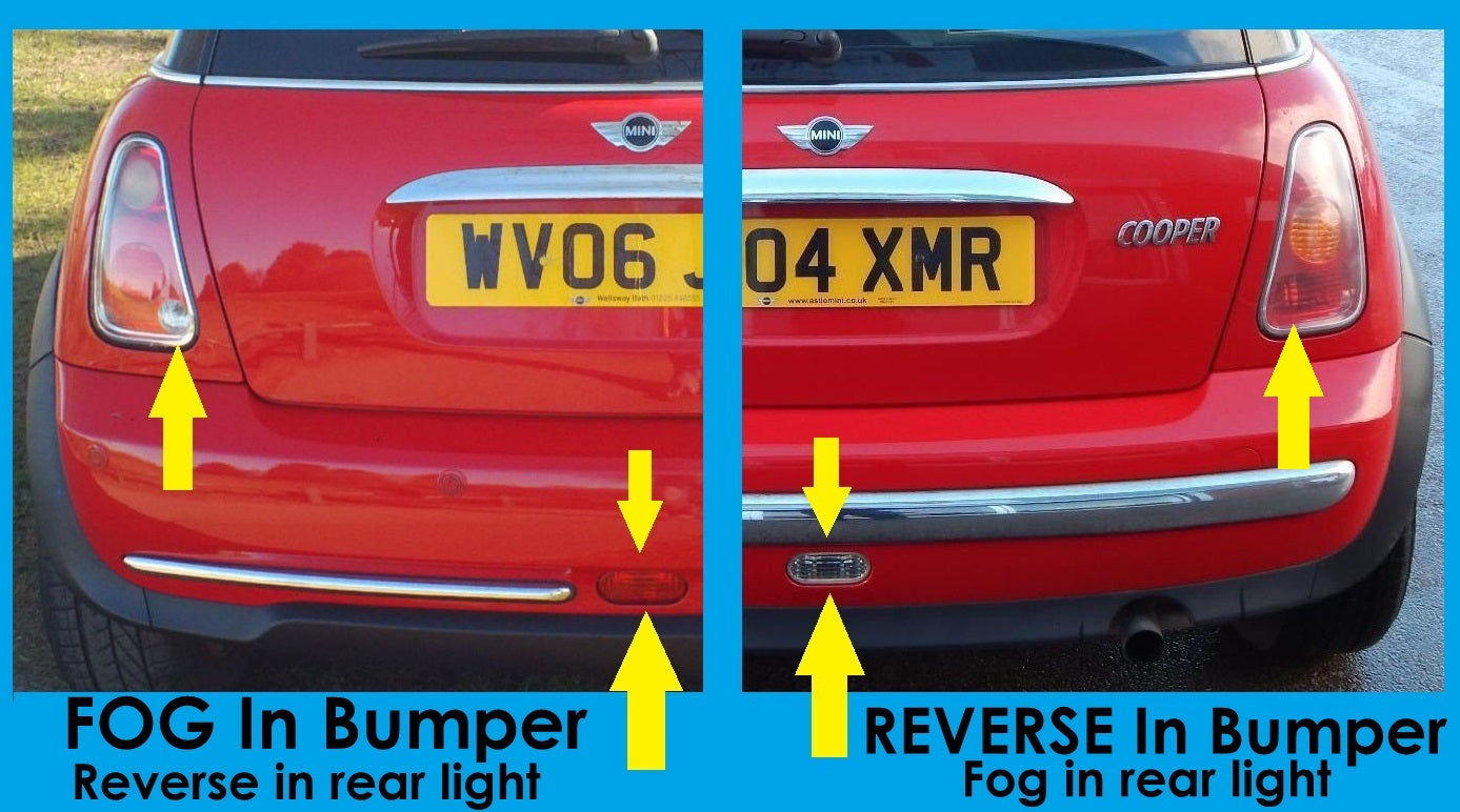 LED Rear Lights with FOG Lamp - Clear - for BMW Mini Cooper