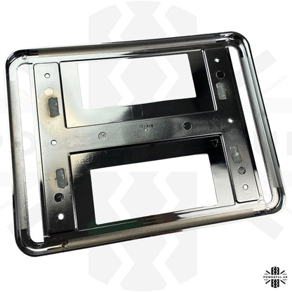 Square Rear Number Plate Surround for Land Rover Freelander 1 - Chrome