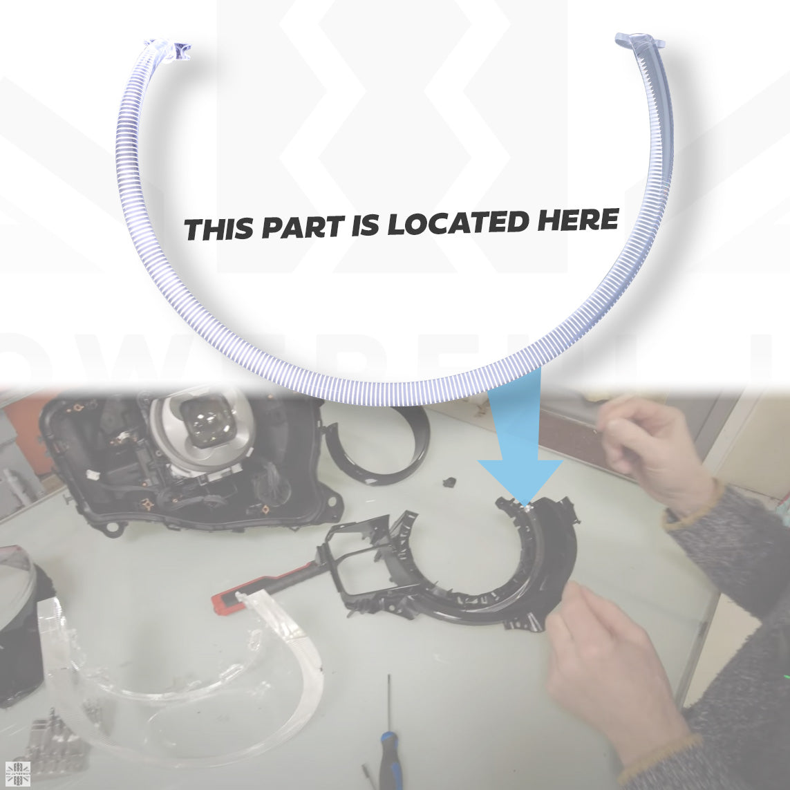 Headlight Signature Halo Acrylic Strip for Land Rover Defender L663 - Right