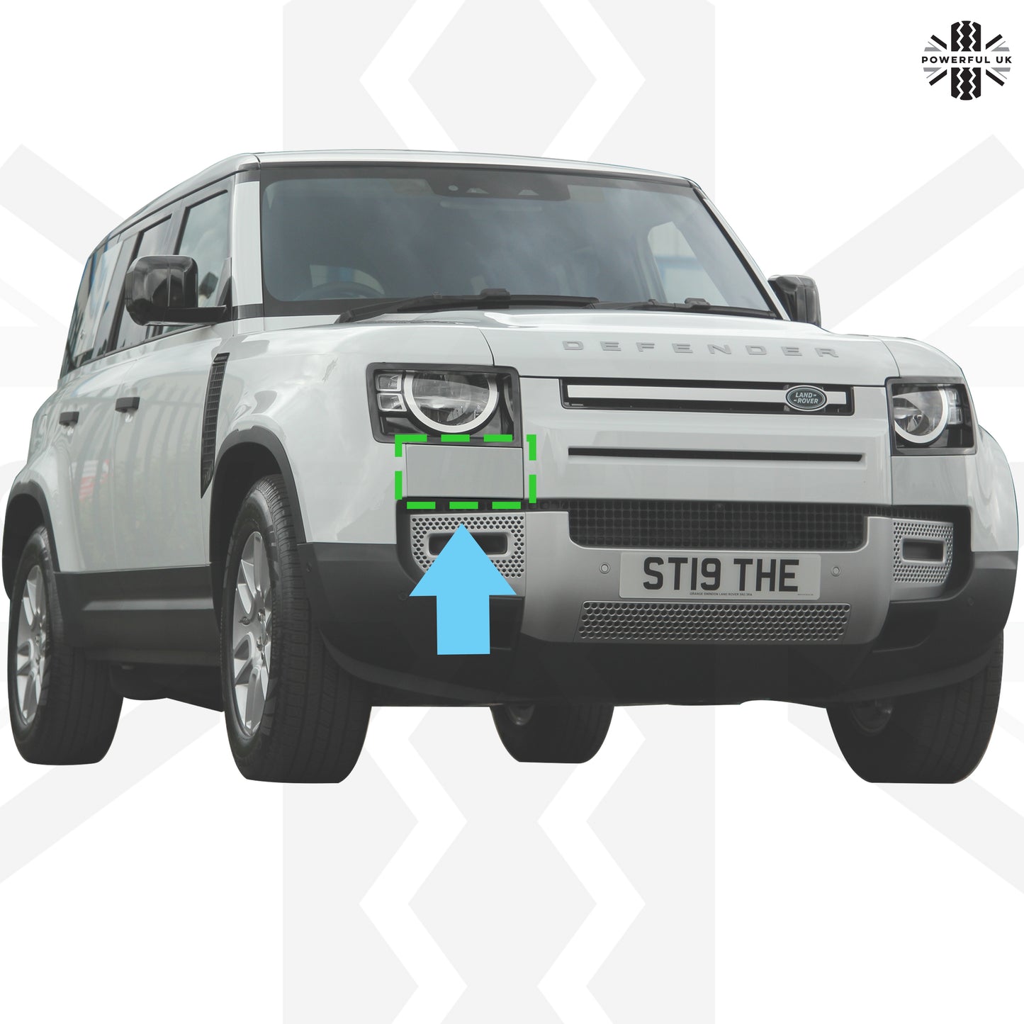 Under Headlight Bumper Insert Panel for Land Rover Defender L663 - Right