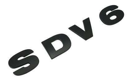Tailgate Lettering "SDV6" - Matt Black - for Land Rover Discovery 3 & 4