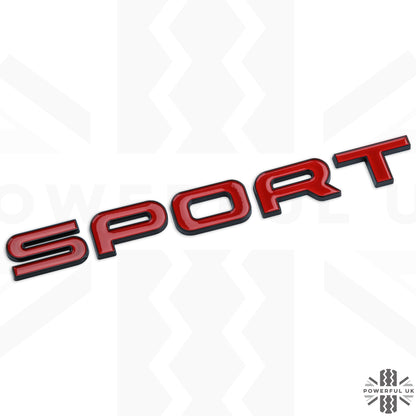 SPORT Lettering - Black & Red for Range Rover Sport L494 Tailgate