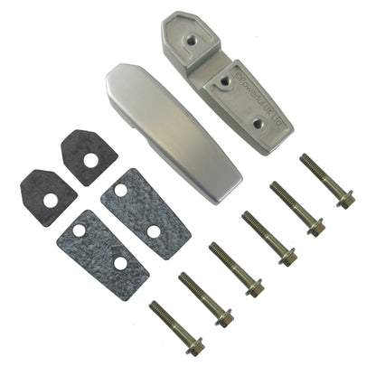 Windscreen Mounting Brackets - Billet Aluminium SILVER - for Land Rover Defender