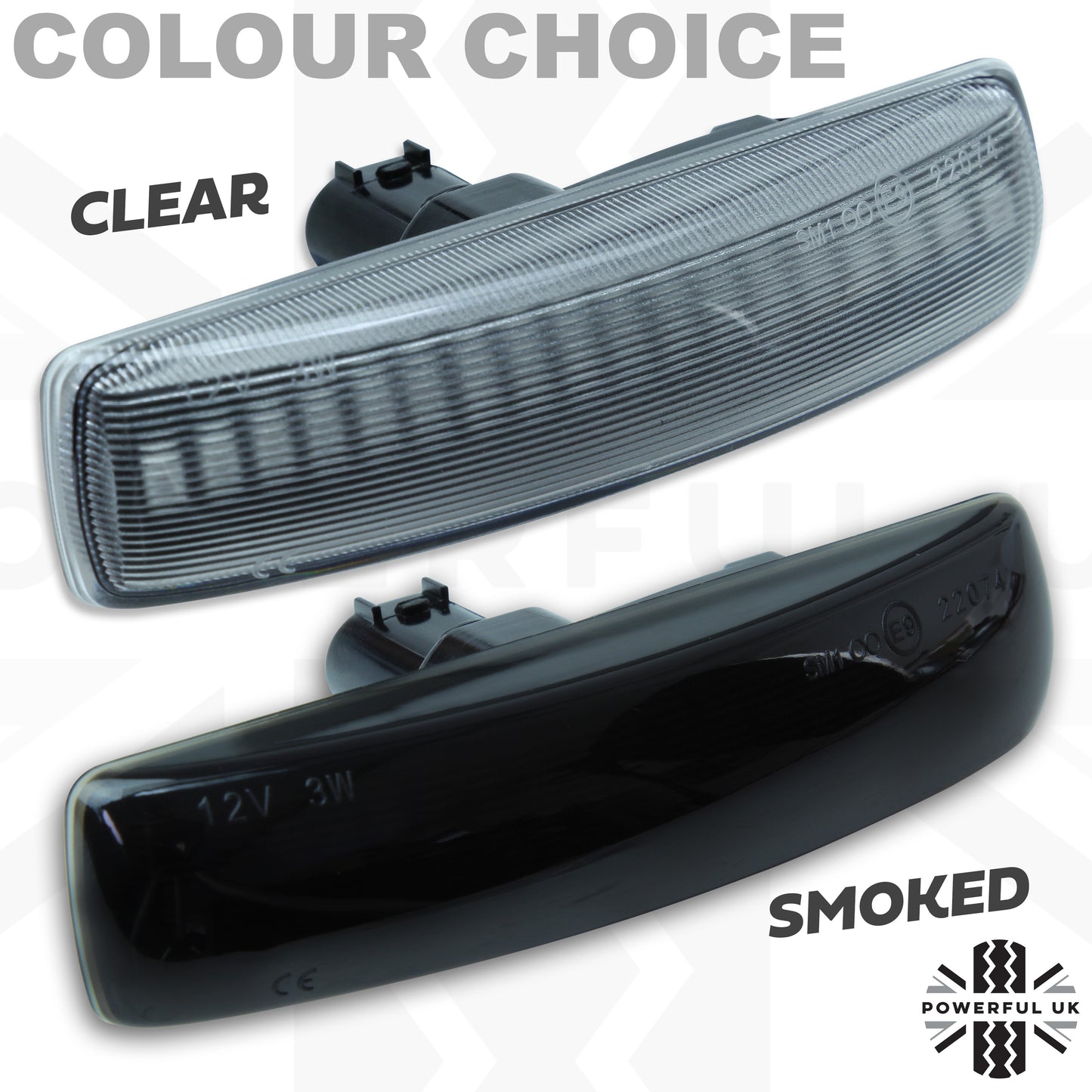Side Repeaters for Rage Rover Sport L320 (Pair) - LED - Clear