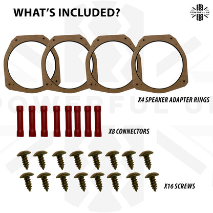 4x Door Speaker Adapter Frames for Land Rover Freelander 1