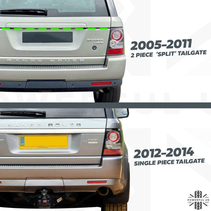 2012 style Tailgate Conversion for Range Rover Sport 05-11 - Primer/Gloss Silver Strip