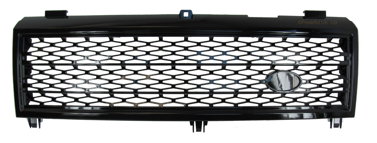 Front Grille (Square Type)  - Gloss Black for Range Rover L322