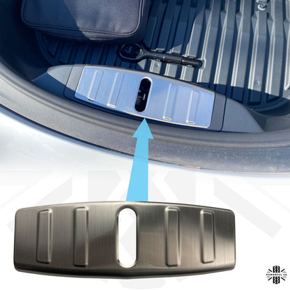 Brushed Stainless Steel Front Trunk Lock Cover for Tesla Model 3